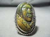 One Of The Most Detailed Vintage Royston Turquoise Sterling Silver Ring-Nativo Arts