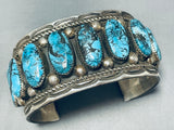 Grant Pawicki Astounding Vintage Native American Hopi Blue Diamond Sterling Silver Bracelet-Nativo Arts