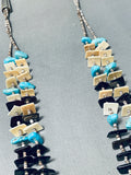 Native American Brilliant Vintage Santo Domingo Turquoise Shell Heishi Sterling Silver Necklace-Nativo Arts