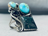 The Best Vintage Native American Navajo Liz Pm Turquoise Sterling Silver Ring-Nativo Arts