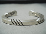 Authentic Orville Tsinnie Vintage Native American Navajo Sterling Silver Bracelet-Nativo Arts