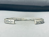 Stars In Sky Derrick Cadman Native American Navajo Sterling Silver Cosmic Bracelet-Nativo Arts