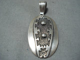 Tommy Singer Vintage Navajo Sterling Silver Pendant Native American Old-Nativo Arts