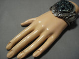 Best Vintage Native American Navajo New Lander Blue Turquoise Sterling Silver Bracelet-Nativo Arts