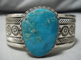 Important Vintage Native American Navajo Orville White Turquoise Sterling Silver Bracelet-Nativo Arts