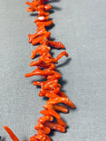 Native American Impressive Santo Domingo Coral Sterling Silver Necklace-Nativo Arts