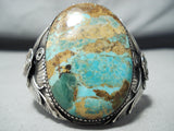 Huge Vintage Native American Navajo Royston Turquoise Sterling Silver Bracelet-Nativo Arts