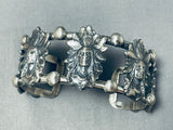 Chief Head Native American Sterling Silver Bracelet-Nativo Arts