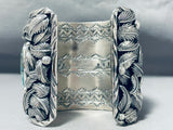 Native American 252 Gram Huge Heavy Navajo Bison Turquoise Sterling Silver Bracelet-Nativo Arts