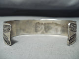 Important Navajo Native American Carico Lake Turquoise Sterling Silver Bracelet-Nativo Arts