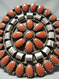 Signed Vintage Native American Navajo Sterling Silver Cluster Bracelet-Nativo Arts