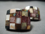 Important Zuni Bryan Tom Turquoise Sterling Silver Native American Cufflinks!-Nativo Arts