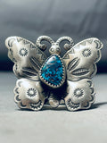 One Of The Most Detailed Ever Native American Navajo Sterling Silver Butterfly Ring-Nativo Arts
