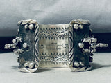 Native American Huge Scorpion Navajo #8 Turquoise Squared Sterling Silver Bracelet-Nativo Arts