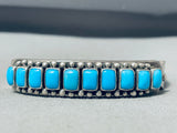 Marvelous Vintage Native American Navajo Sleeping Beauty Turquoise Sterling Silver Bracelet-Nativo Arts