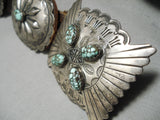 Important Floyd Arviso Vintage Native American Navajo Turquoise Sterling Silver Concho Belt-Nativo Arts