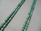 One Of The Best Vintage Native American Navajo Royston Turquoise Heishi Necklace Old-Nativo Arts