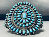 Gasp! Vintage Native American Zuni Turquoise Sterling Silver Bracelet Cuff-Nativo Arts