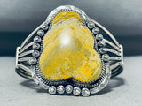 Pat Yazzie Native American Navajo Honeybee Jasper Sterling Silver Bracelet Signed-Nativo Arts