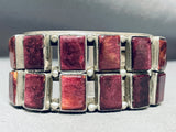 Best Vintage Native American Navajo Purple Shell Sterling Silver Bracelet Cuff-Nativo Arts