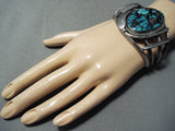 Important Fanny Platero Vintage Native American Navajo Godber Turquoise Sterling Silver Bracelet-Nativo Arts