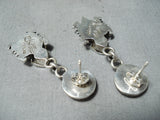 Whimsical Nel Morton Navajo Sterling Silver Earrings Native American-Nativo Arts