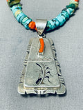Important Double Sided Vintage Native American Navajo Turquoise Silver Necklace-Nativo Arts