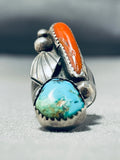 Wonderful Vintage Native American Navajo Kingman Turquoise Sterling Silver Petite Ring-Nativo Arts