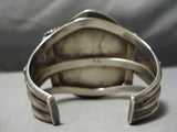 Statement Vintage Native American Navajo Lone Mountain Turquoise Sterling Silver Bracelet-Nativo Arts