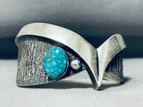One Of The Best Vintage Native American Navajo Turquoise Sterling Silver Bracelet-Nativo Arts