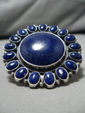 Biggest Best Native American Navajo Lapis Sterling Silver Ring-Nativo Arts
