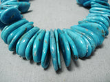 Amazing Navajo Turquoise Teardrop Sterling Silver Necklace Native American-Nativo Arts