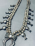 Spider Vintage Native American Navajo Sterling Silver Squash Blossom Necklace-Nativo Arts