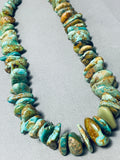 200 Gram Chunky Dunky Native American Navajo Green Turquoise Sterling Silver Necklace-Nativo Arts