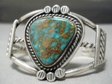Quality Vintage Native American Navajo Turquoise Sterling Silver Bracelet Old Cuff-Nativo Arts
