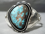 Museum Vintage Native American Navajo Jeff Lee Bisbee Turquoise Sterling Silver Bracelet-Nativo Arts