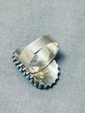 Fabulous Native American Navajo Sleeping Beauty Turquoise Cluster Sterling Silver Large Ring-Nativo Arts