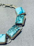 Eye-catching Vintage Native American Navajo Turquoise Sterling Silver Bracelet-Nativo Arts