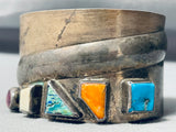 Stone Sampling Vintage Native American Navajo Turquoise Sterling Silver Bracelet-Nativo Arts