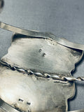 Very Rare Linarite Vintage Native American Navajo Sterling Silver Bracelet-Nativo Arts