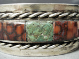 Bill Kirkham Vintage Native American Navajo Royston Turquoise Sterling Silver Bracelet Heavy-Nativo Arts