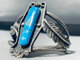 Gasp!! Vintage Native American Navajo Towering Turquoise Sterling Silver Bracelet-Nativo Arts
