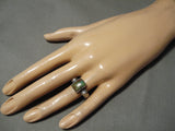 Detailed And Thick!! Vintage Native American Navajo Royston Turquoise Sterling Silver Ring-Nativo Arts