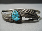 Exquisite Vintage Native American Navajo Turquoise Sterling Silver Bracelet Old-Nativo Arts