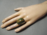 Native American Important Best Vintage Santo Domingo Ron Chavez Turquoise Sterling Silver Ring-Nativo Arts