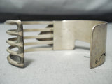 High Quality Vintage Native American Navajo Carico Lake Turquoise Sterling Silver Bracelet-Nativo Arts
