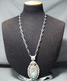 Native American Important Ben Begaye (d.) Turquoise Heavy Chain Sterling Silver Necklace-Nativo Arts