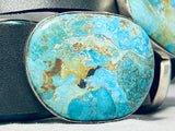 Native American 672 Gram Turquoise Slab Sterling Silver Signed Concho Belt-Nativo Arts