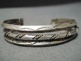 Amazing Vintage Navajo Sterling Silver Bracelet Native American Old-Nativo Arts