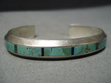 Superb Vintage Native American Navajo Royston Turquoise Sterling Silver Bracelet Old-Nativo Arts